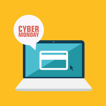 abstract Cyber Monday background with special objectsのイラスト素材