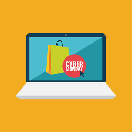 abstract Cyber Monday background with special objectsのイラスト素材