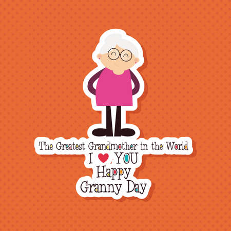 abstract grandparents day background with special objectsのイラスト素材