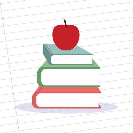 abstract back to school background with special objectsのイラスト素材