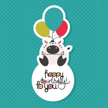 Abstract happy birthday background with special objectsのイラスト素材