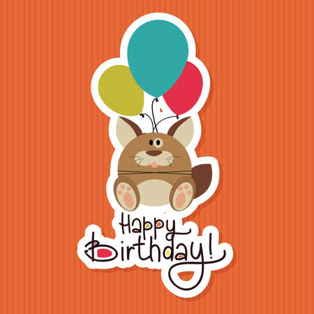 Abstract happy birthday background with special objectsのイラスト素材