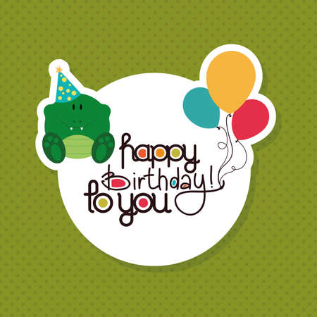 Abstract happy birthday background with special objectsのイラスト素材