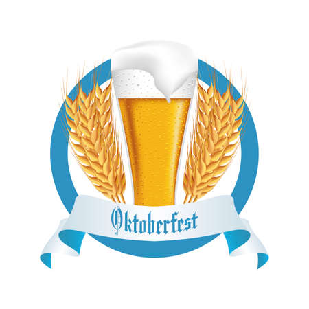 abstract oktoberfest background with special allusive objectsのイラスト素材