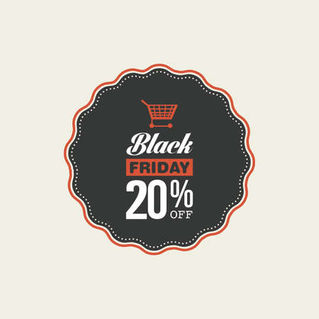 Abstract black friday label on a white backgroundのイラスト素材