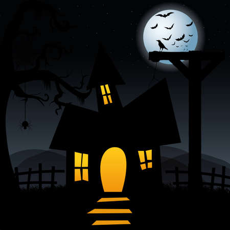 abstract happy halloween background with special objectsのイラスト素材