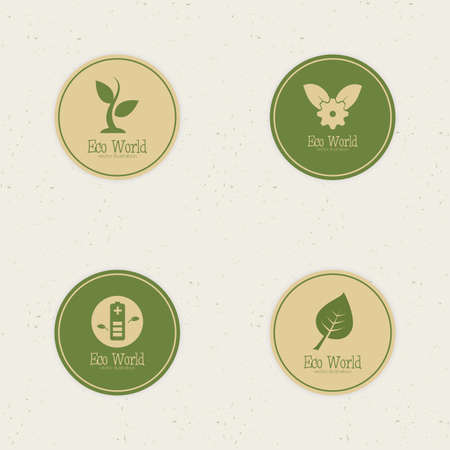 abstract eco world labels on a special backgroundのイラスト素材