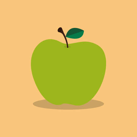 abstract cartoon apple on a light color backgroundのイラスト素材