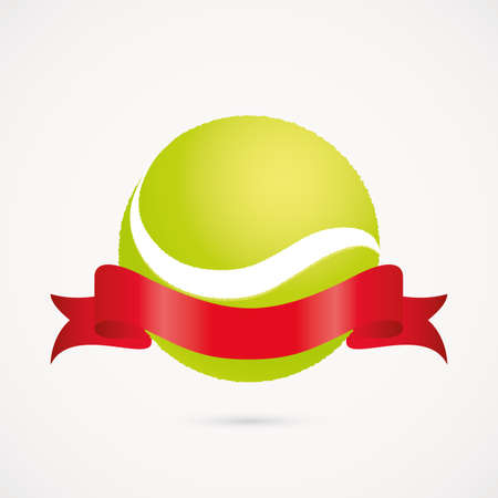 abstract Tennis ball on a white backgroundのイラスト素材