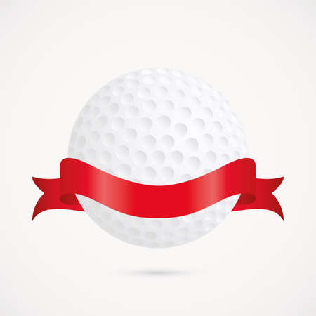 abstract golf ball on a white backgroundのイラスト素材