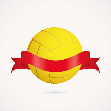 abstract volleyball ball on a white backgroundのイラスト素材