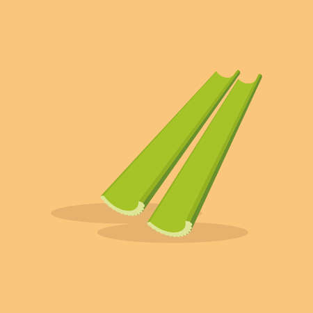 abstract celery on a light orange backgroundのイラスト素材
