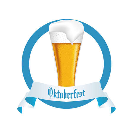 Abstract Oktoberfest background with some special objectsのイラスト素材