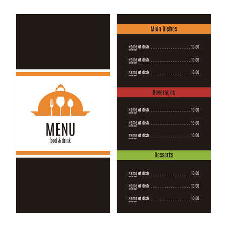 Abstract menu background with some special objectsのイラスト素材