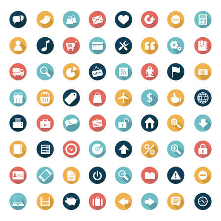 abstract business icons on a white backgroundのイラスト素材