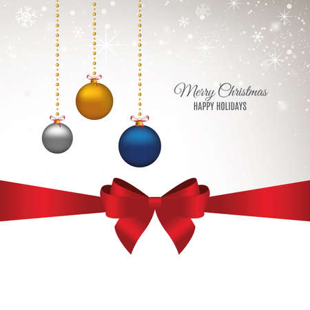 abstract christmas background with decoration ballsのイラスト素材