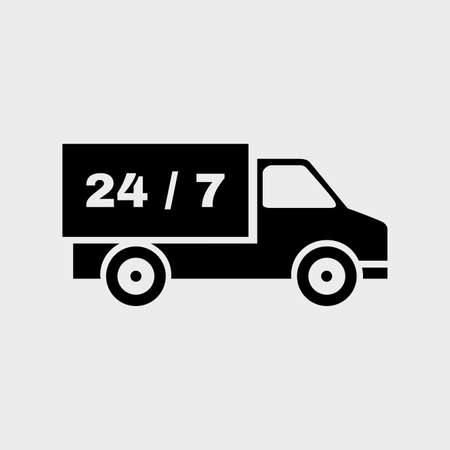 abstract delivery symbol on a white backgroundのイラスト素材