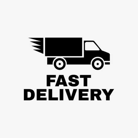 abstract delivery symbol on a white backgroundのイラスト素材