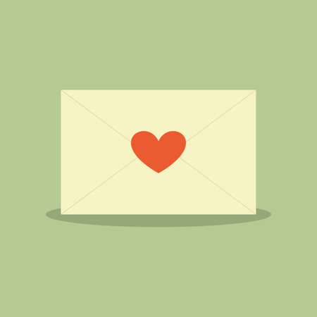 abstract love card on a green backgroundのイラスト素材
