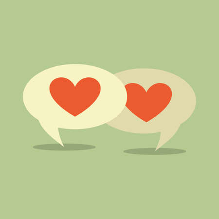 abstract love on a green backgroundのイラスト素材