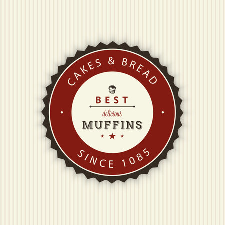abstract bakery label on a white backgroundのイラスト素材