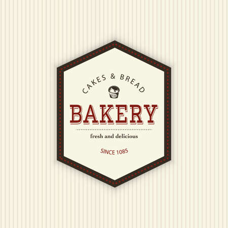 abstract bakery label on a white backgroundのイラスト素材