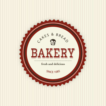 abstract bakery label on a white backgroundのイラスト素材