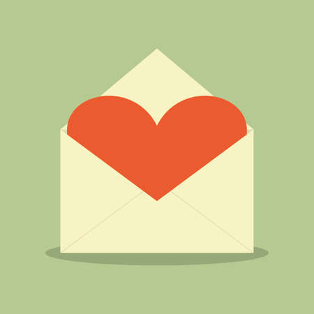 abstract love object on a green backgroundのイラスト素材