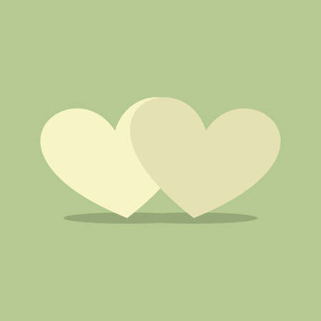 abstract love on a green backgroundのイラスト素材