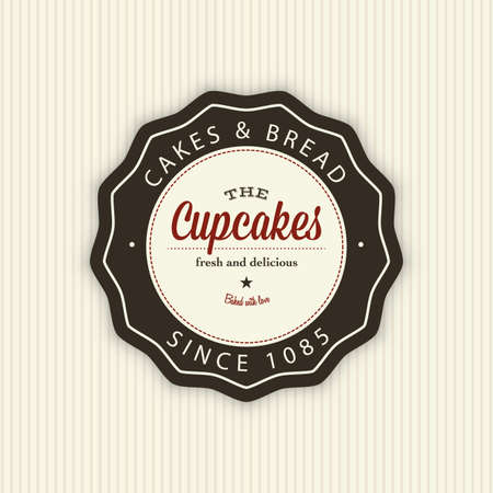 abstract bakery label on a white backgroundのイラスト素材