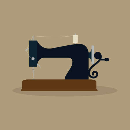 abstract sewing object on a light brown backgroundのイラスト素材