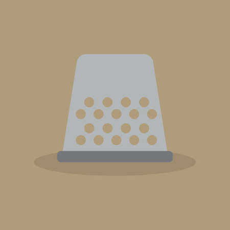 abstract sewing object on a light brown backgroundのイラスト素材