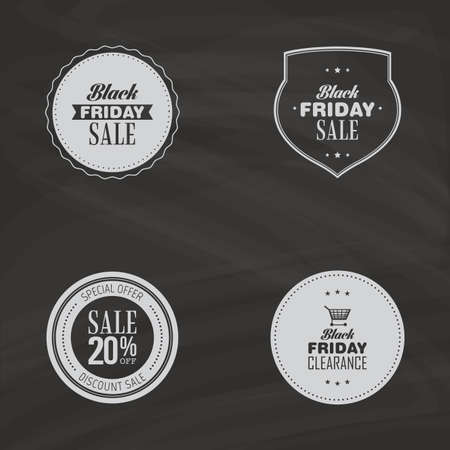 abstract black friday objects on a black backgroundのイラスト素材