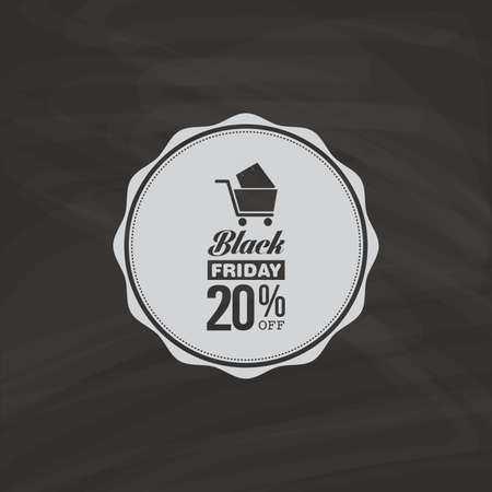 abstract black friday object on a black backgroundのイラスト素材