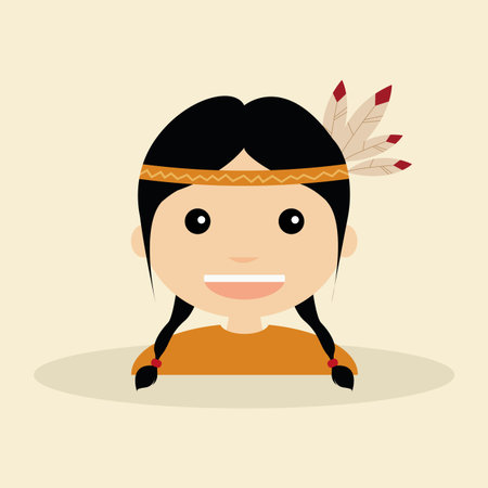 abstract cute indian on a special backgroundのイラスト素材