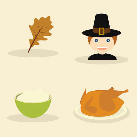 abstract thanksgiving objects on a special backgroundのイラスト素材