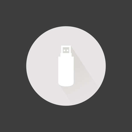 abstract office object on a circle with color on a gray backgroundのイラスト素材