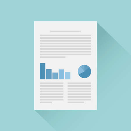 abstract office object on a blue backgroundのイラスト素材