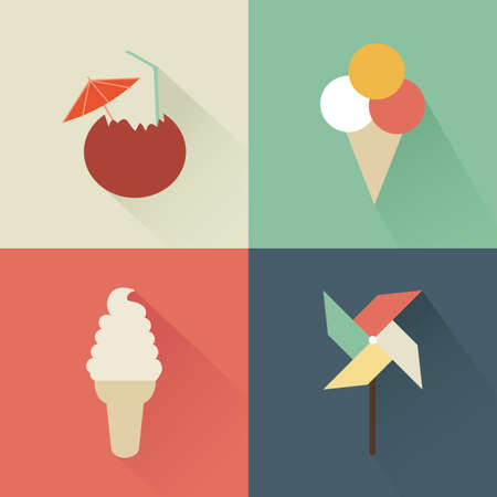 abstract vacation objects on a special backgroundのイラスト素材