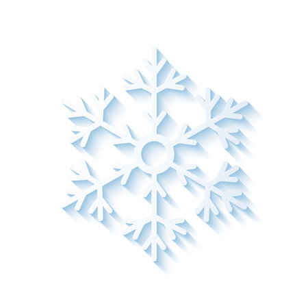 Abstract isolated snowflake on a white backgroundのイラスト素材