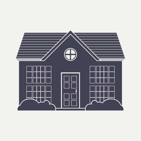 Isolated building on a white background. Vector illustrationのイラスト素材