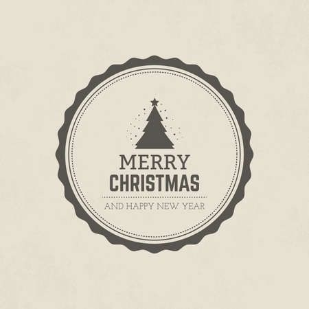 Isolated label with christmas icons. Vector illustrationのイラスト素材