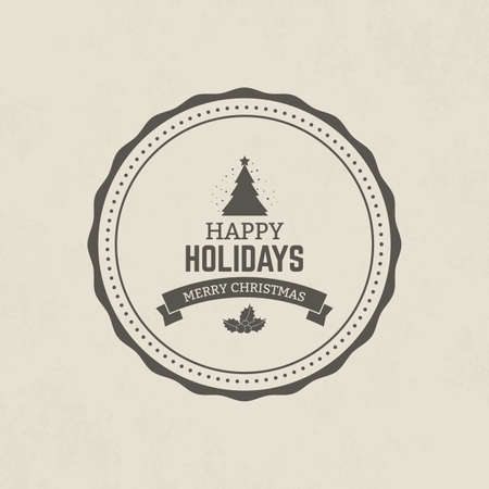 Isolated label with christmas icons. Vector illustrationのイラスト素材