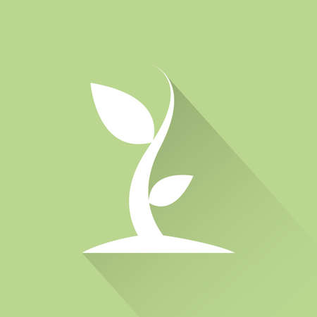 abstract sustainability icon on a green backgroundのイラスト素材