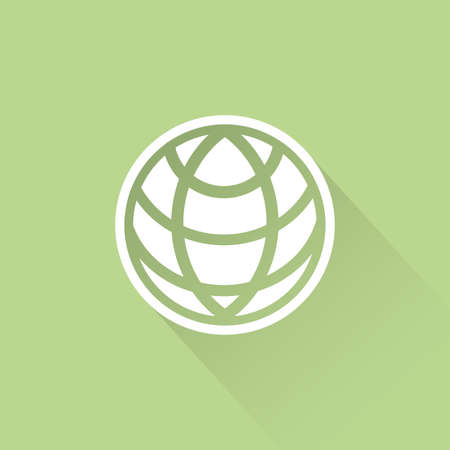 abstract sustainability icon on a green backgroundのイラスト素材