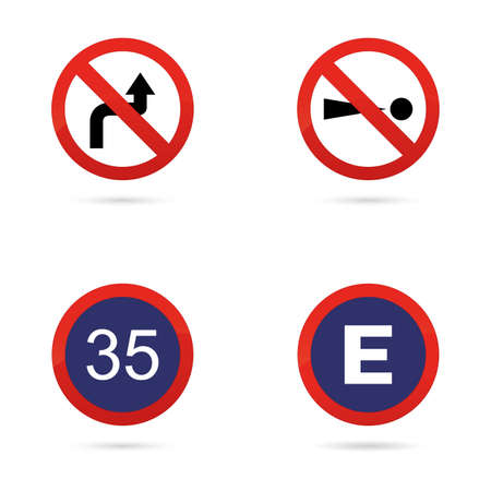 abstract traffic signals on a white backgroundのイラスト素材