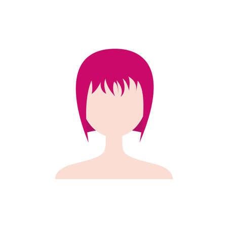Abstract profile picture of a woman with a beautiful hairstyleのイラスト素材