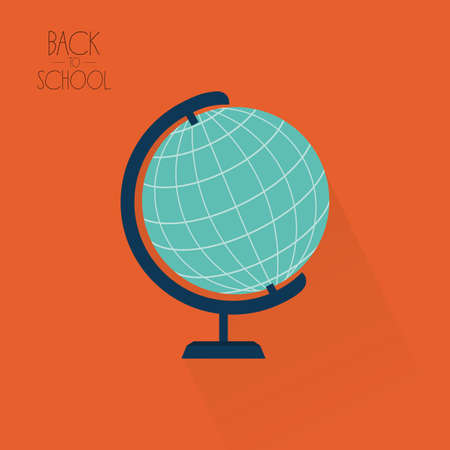 Isolated school supply icon on a colored background with textのイラスト素材