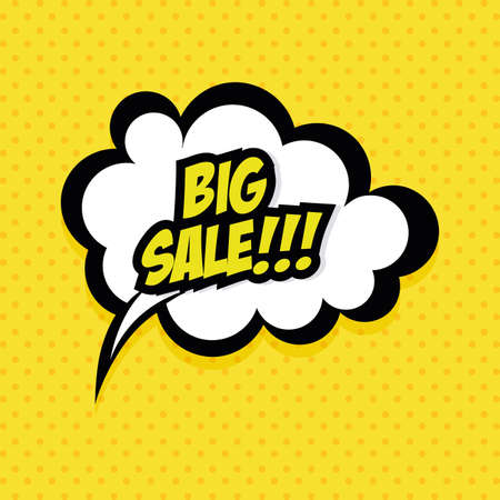 Isolated pop art expression on a colored backgroundのイラスト素材