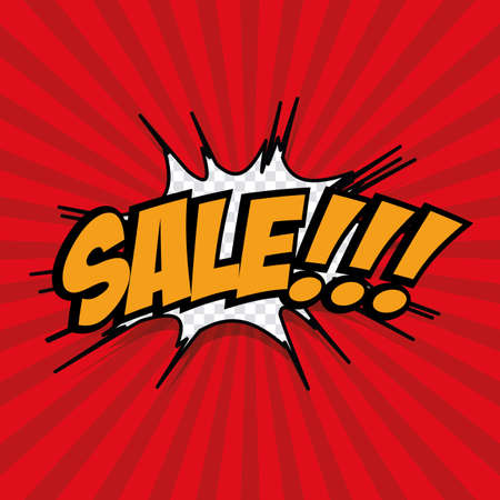 Isolated pop art expression on a colored backgroundのイラスト素材